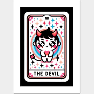 The Devil Tarot Card Kawaii Cute Anime Posters and Art